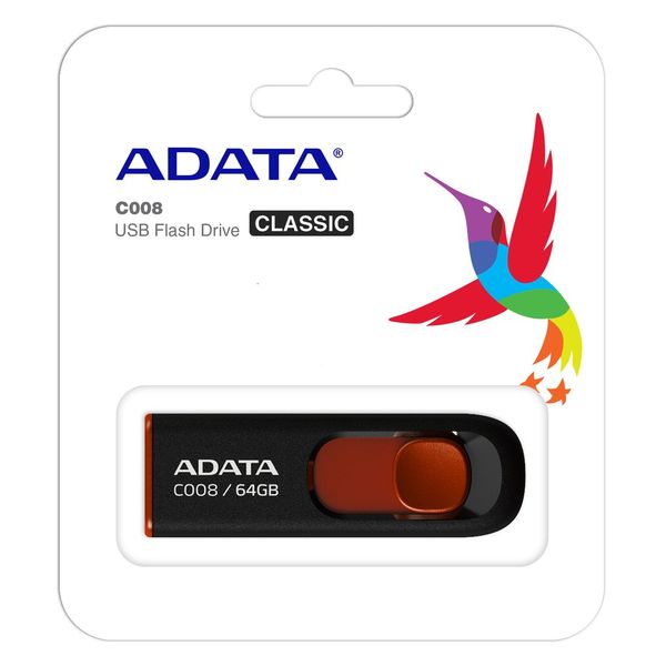 USB ADATA AC008 RKD Đen Đỏ