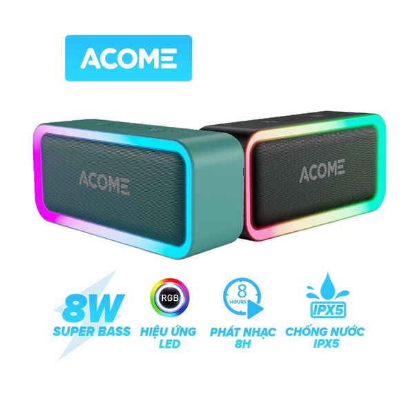 Loa Bluetooth Acome Hiệu Ứng Led RGB 5W A6
