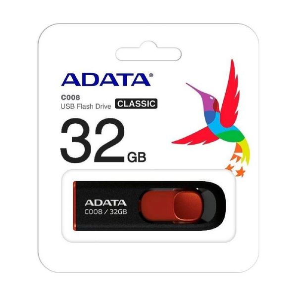 USB ADATA AC008 RKD Đen Đỏ