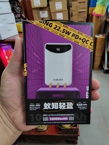Pin Dự Phòng Remax 10.000Mah 22.5W RPP 60 Siêu Mỏng