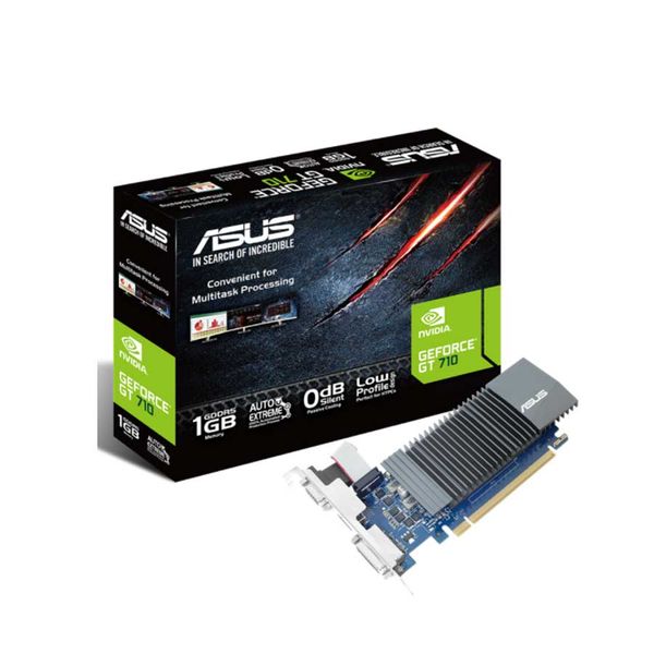 Cạc màn hình ASUS GT710 1GB DDR5- BRK (Lắp cùng Chip i3 9100F, i5 9400F tối ưu giá cả và hiệu năng)