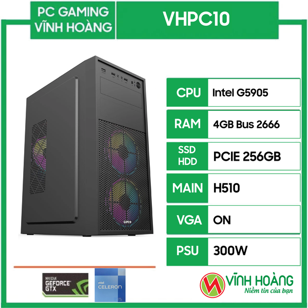 PC GAMING VHPC10 (G5905/H510/4GB RAM/256GB SSD/300W