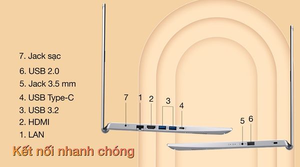 Laptop Acer Aspire 5 A514 54 511G (NX.A28SV.009) i5 1135G7/8GB/1TB SSD/Win11/Bạc