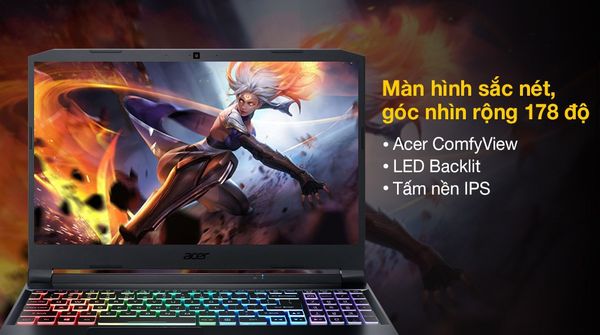 Laptop Acer Nitro 5 Gaming AN515 45 R6EV (NH.QBMSV.006) R5 5600H/8GB/512GB/4GB GTX1650/15.6