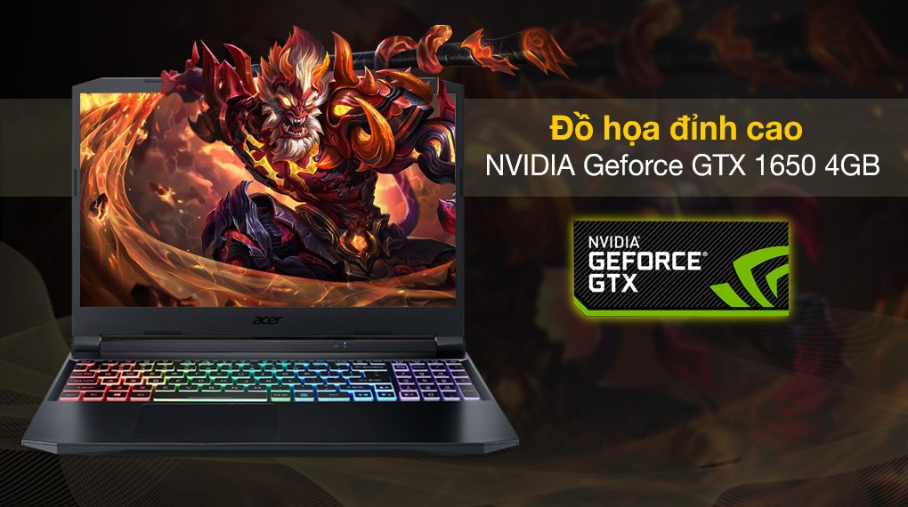Laptop Acer Nitro 5 Gaming AN515 45 R6EV (NH.QBMSV.006) R5  5600H/8GB/512GB/4GB GTX1650/15.6