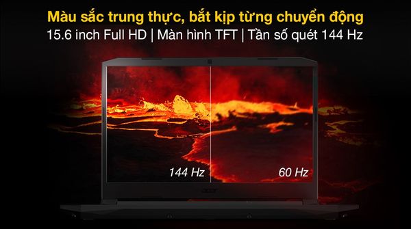 Laptop Acer Nitro 5 Gaming AN515 45 R6EV (NH.QBMSV.006) R5 5600H/8GB/512GB/4GB GTX1650/15.6