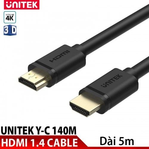 Cáp HDMI Unitek 5M YC 140M 4k Chính Hãng