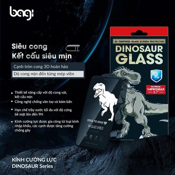 Kính Cường Lực Khủng Long Bagi iPhone
