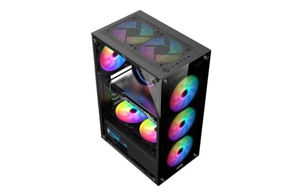 Vỏ Case Máy Tính GIPCO 5986 LQ CÓ 3 FAN LED ĐI KÈM PHÍA TRƯỚC