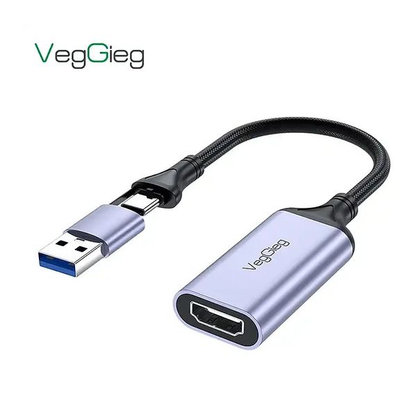 Cáp chuyển đổi đa năng USB/Type-C sang HDMI VgeGieg mã VZ632 hàng chính hãng