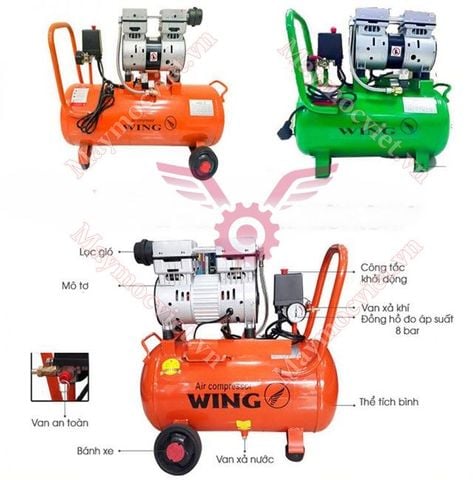Máy nén khí giảm âm Wing TW-OF750-35L