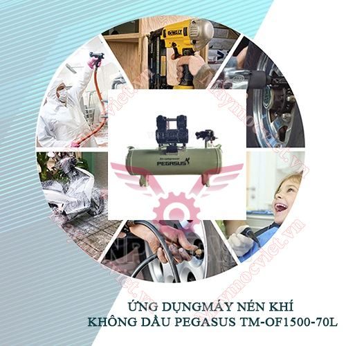 Máy nén khí không dầu Pegasus TM - OF1500 - 70L 2HP