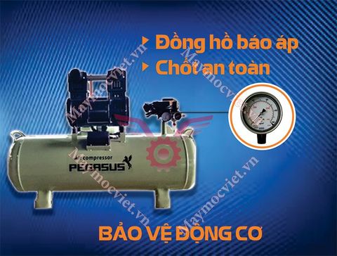 Máy nén khí không dầu Pegasus TM - OF1500 - 70L 2HP