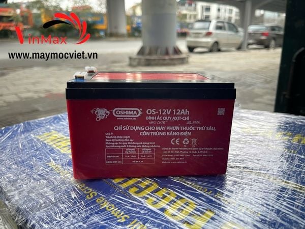 Bình ắc quy Oshima 12V12Ah Đỏ