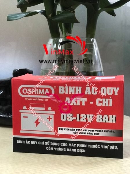 Ắc Quy chính hãng Oshima 12V 8Ah Dùng cho Phun Thuốc Trừ Sâu
