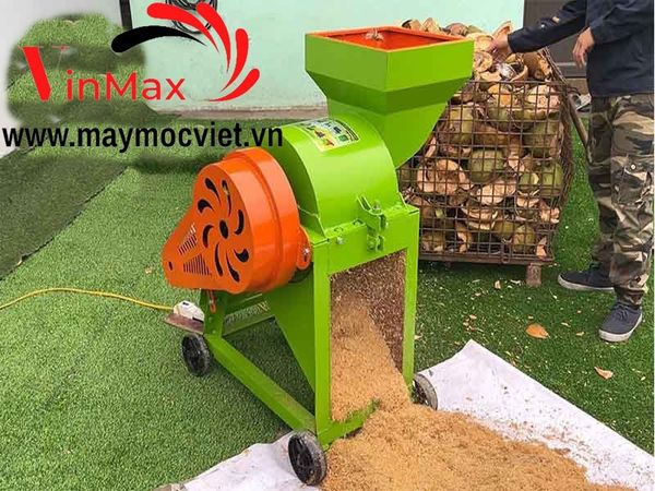 Máy băm xơ dừa mini Vinmax VMD350 điện 1 pha