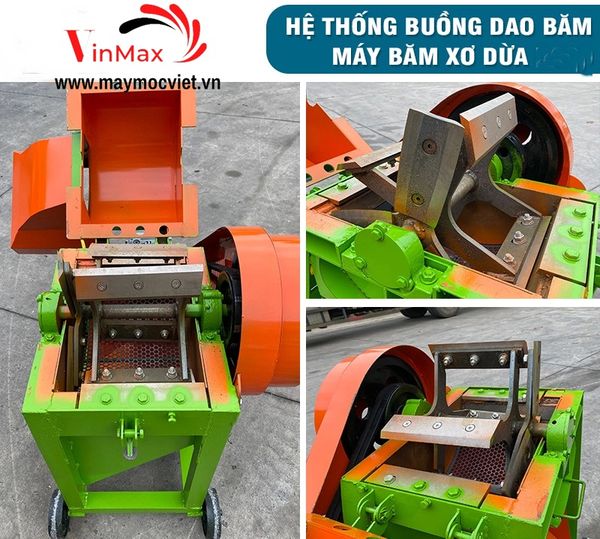 Máy băm xơ dừa mini Vinmax VMD350 điện 1 pha