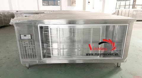 Bàn mát Inox Happys HWA-1800TRG cửa lùa 1.8 mét làm lạnh trực tiếp