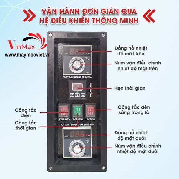 Lò nướng bánh Southstar 1 tầng 2 khay dùng điện VMYXD-20C