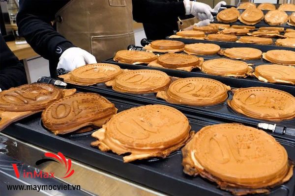 Máy Làm Bánh Đồng Xu 10 Won Hàn Quốc 4 khuôn TW4