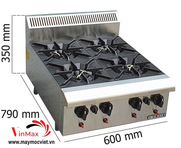 Bếp âu 4 họng dùng gas Berjaya OB4-17
