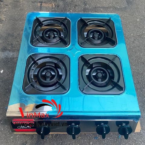 Bếp gas công nghiệp 4 họng chuyên mì cay, bánh xèo, cơm niêu, bò né Vinmax VMB04