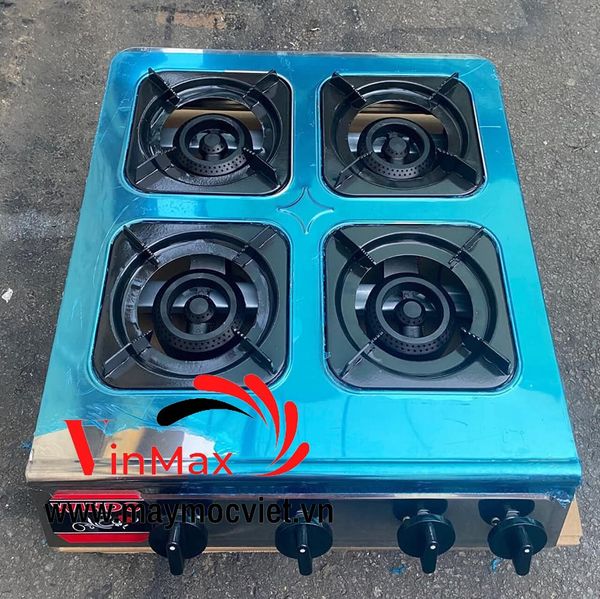 Bếp gas công nghiệp 4 họng chuyên mì cay, bánh xèo, cơm niêu, bò né Vinmax VMB04