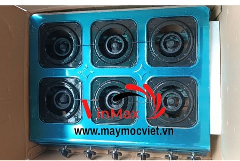 Bếp gas công nghiệp 6 họng chuyên mì cay, bánh xèo, cơm niêu, bò né Vinmax VMB06