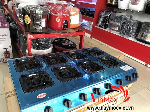 Bếp gas công nghiệp 6 họng chuyên mì cay, bánh xèo, cơm niêu, bò né Vinmax VMB06