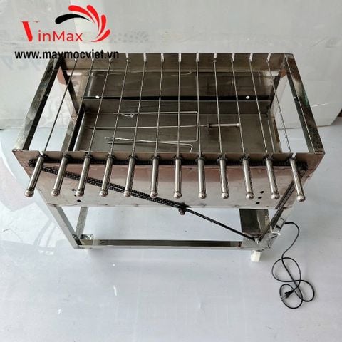 Bếp Nướng Than Hoa Lò Quay Gà Vịt Mô Tơ Tự Động 12 Xiên BX12S