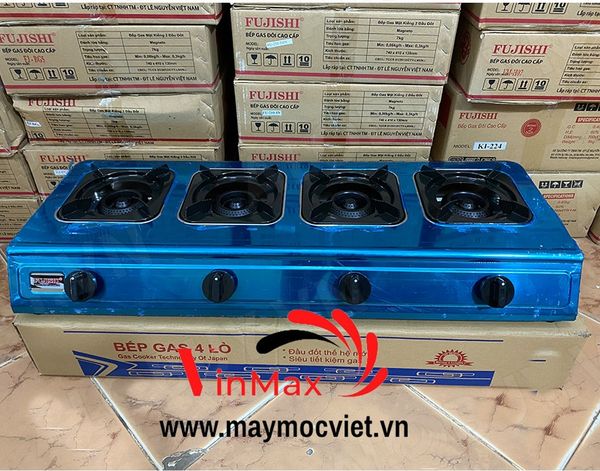 Bếp gas công nghiệp 4 họng chuyên mì cay, bánh xèo, cơm niêu, bò né Vinmax VMB04N