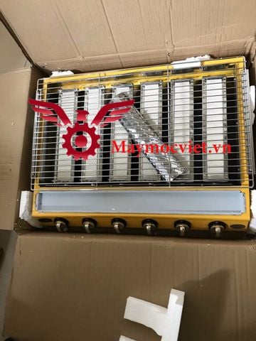Bếp nướng gas 6 họng dài, nắp thủy tinh VM BN6T
