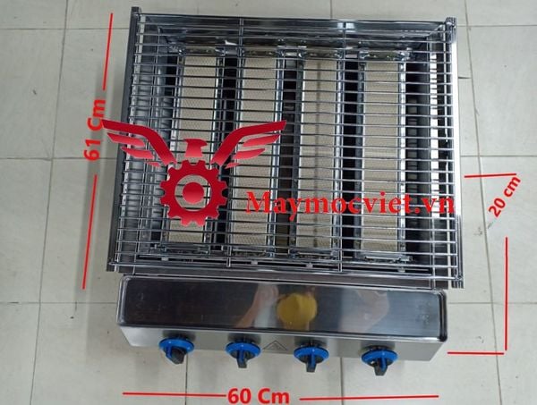 Lò nướng 4 họng dùng gas VM GD04 ( họng dài )