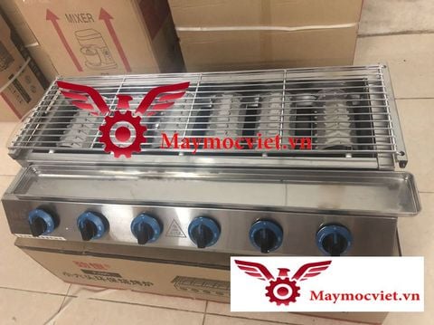 Lò nướng 6 họng đốt dùng gas VM GN06 ( họng ngắn )