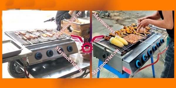 Lò nướng 6 họng đốt dùng gas VM GN06 ( họng ngắn )