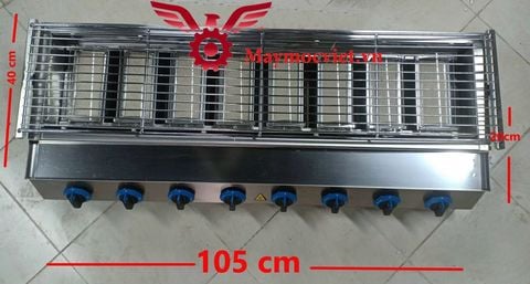 Lò nướng 8 họng đốt dùng gas VM GN08 ( họng ngắn)