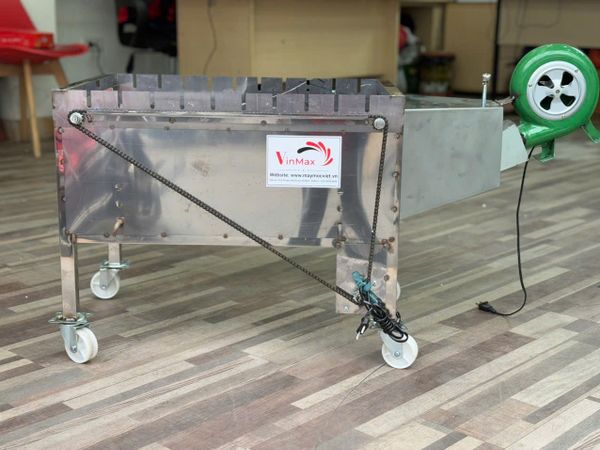 Bếp Nướng Than Hoa 10 Xiên Chất Liệu Inox Có Quạt Gió BX10S