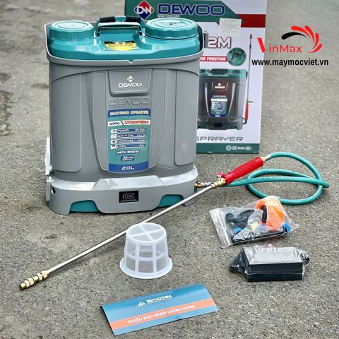 Máy phun thuốc Dewoo DW20A12M (có đảo thuốc, 2 bơm)