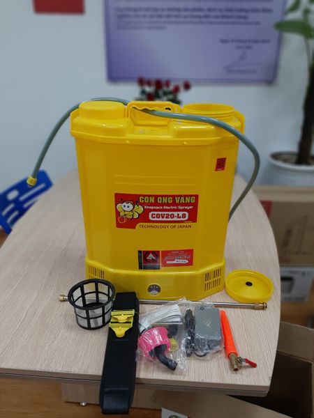 BÌNH XỊT ĐIỆN 20 LÍT ACQUY LITHIUM CON ONG VÀNG COV20-L8