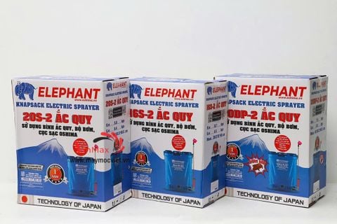Máy phun thuốc trừ sâu, côn trùng điện ELEPHANT 20DP ắc quy 12V12Ah