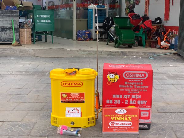 Bình xịt điện Oshima OS20 vàng