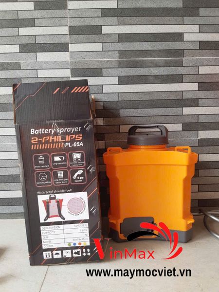 Bình xịt điện 5L Z-Philips Pin lithium 12V-2AH