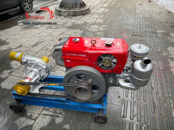 Máy bơm tưới tiêu Văn Thể VT10 đầu nổ D24 mát gió