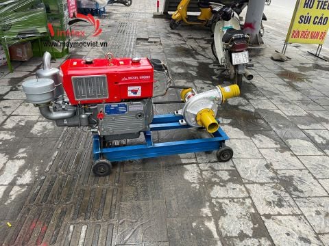 Máy bơm tưới tiêu Văn Thể VT10 đầu nổ D24 mát gió