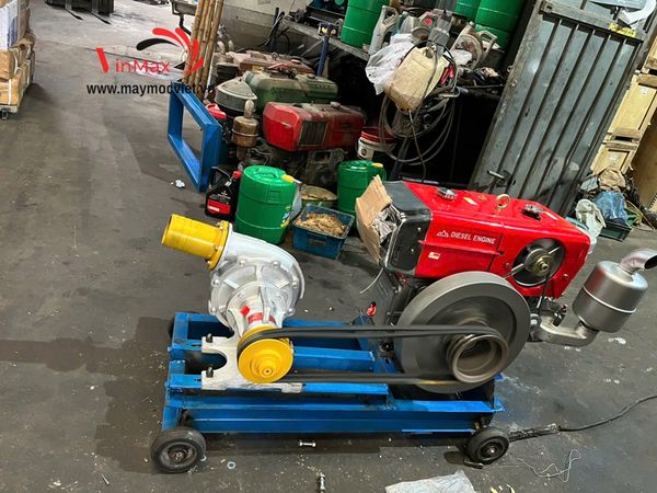 Máy bơm tưới tiêu Văn Thể VT10 đầu nổ D24 mát gió