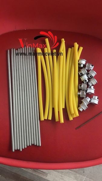 Bộ phụ kiện thanh xoay và ống cao su máy bóc vỏ trứng cút mini