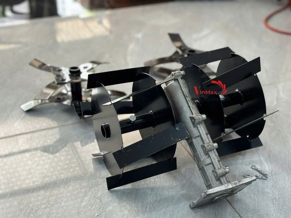 Đầu xạc cỏ cánh chéo dùng để xới đất, làm cỏ, trục 26 hoặc 28, 9 khía