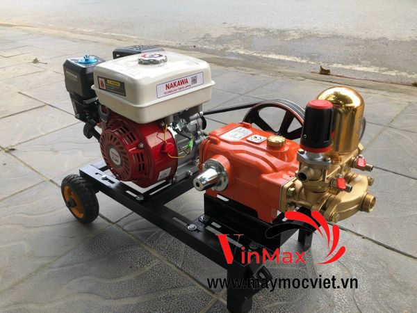 Bộ xịt rửa, máy phun thuốc dây đai Nakawa 6.5HP đầu xịt 2hp NK6520
