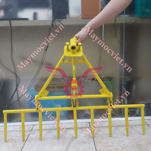 Bộ bừa 9 răng lắp máy xới đất