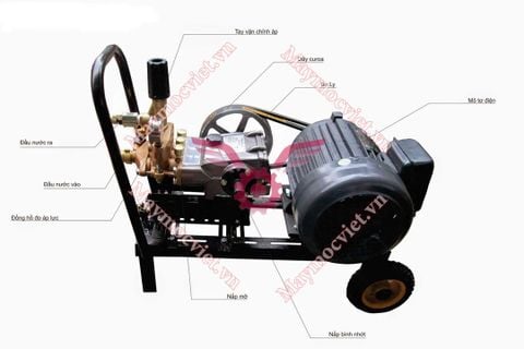 Máy rửa xe dây đai áp lực cao 5HP